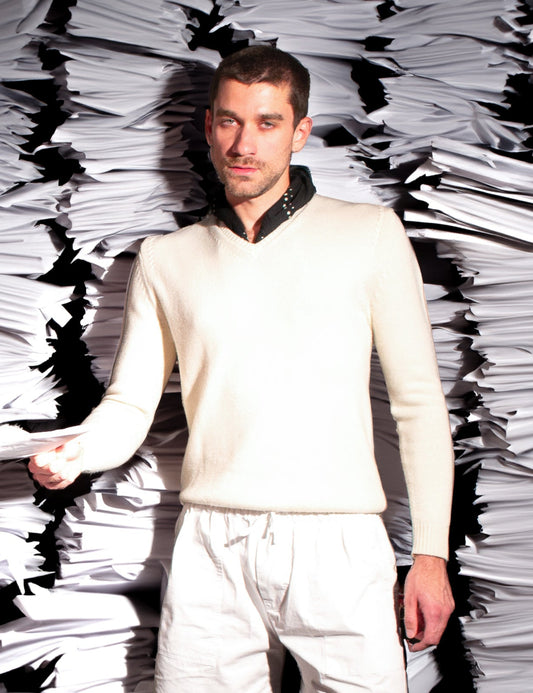 Cashmere-Wool Cricket Sweater