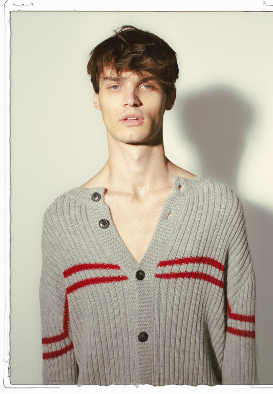 Striped Alpaca Cardigan