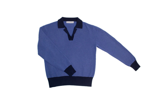 Two Tone Long Sleeve Polo